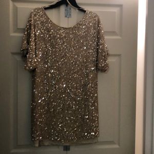 Sequin T-shirt dress